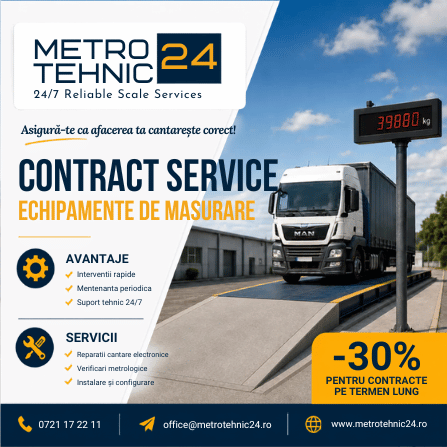 Contract service pentru cantare electronice cu discount 30% la contract pe 2 ani