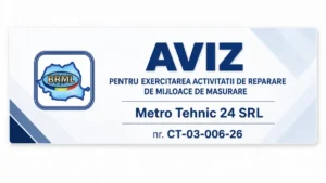 Autorizatie Aviz Service reparatii cantare, mijloace de masurare Metro tehnic 24 SRL