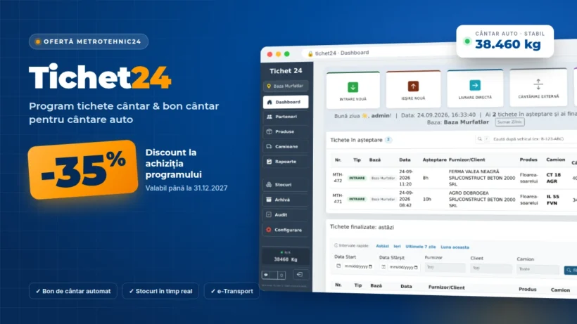 Tichet24 - program tichete cantar auto cu discount 35%